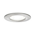 Kit encastré nova rond fixe led ip44 1x6,5w 4000k 230v gu10 51mm acier bros/alu zinc