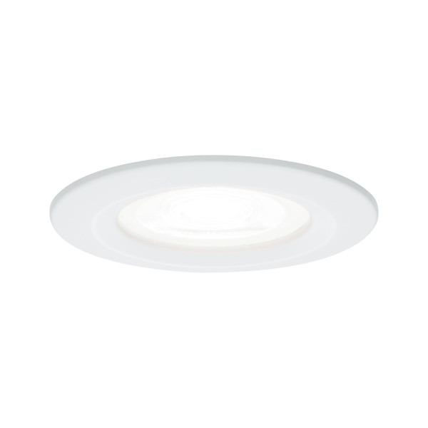 Kit encastré nova rond fixe led ip44 1x6,5w 4000k 230v gu10 51mm blanc dép/alu zinc