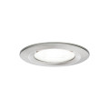 Kit encastré nova rond fixe led ip44 3x6,5w 4000k 230v gu10 51mm acier bros/alu zinc