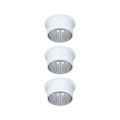 Kit encastré paulmann gil coin 3stepdim rd fixe led 3x6w 2700k 230v blanc dépoli/acier alu - 93385