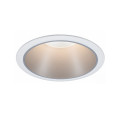 Encastré paulmann cole rond fixe max. 1x10w gu10 230v blanc dépoli/argent alu - 93398