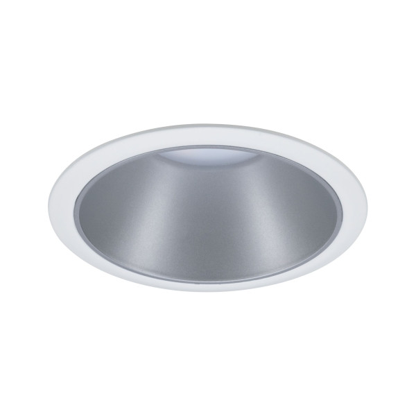 Encastré paulmann cole rond fixe max. 1x10w gu10 230v blanc dépoli/argent alu - 93398