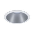 Encastré paulmann cole rond fixe max. 1x10w gu10 230v blanc dépoli/argent alu - 93398