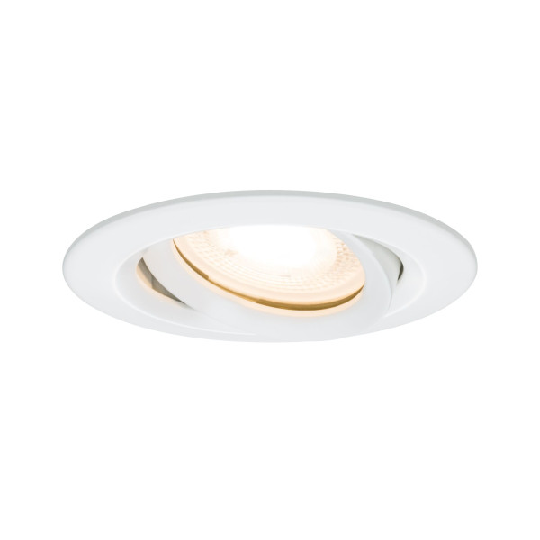 Spot LED Rond Blanc Encastré Orientable IP65 Nova Paulmann – Sans Ampoule – Max 35 W