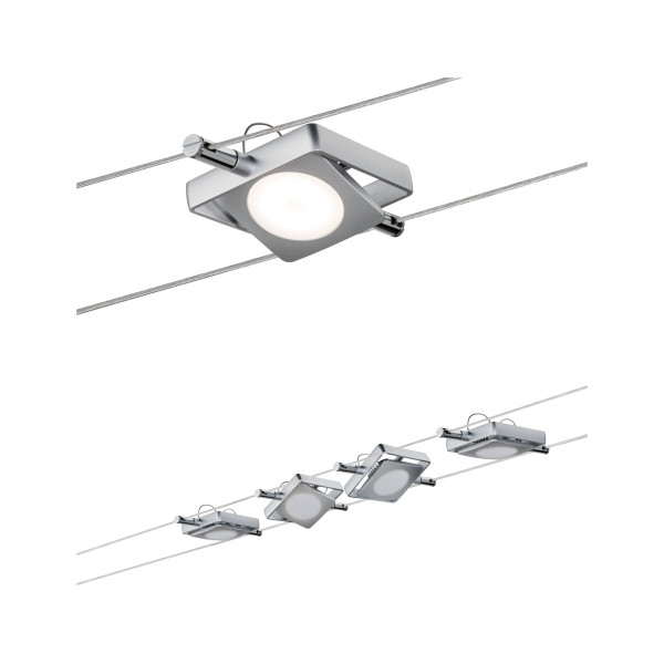 Kit câble Paulmann dc macled 4x4w chrome mat 230v/12v dc 30va métal