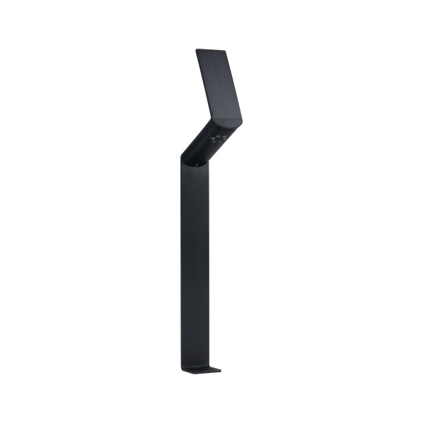 Borne luminaire solaire extérieur ilias ip44 3000k 100lm détect mouvement anthracite