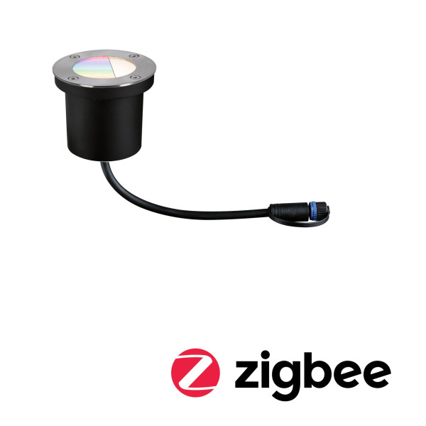 Encastré de sol outdoor plug & shine ip65 rgbw 24v zigbee