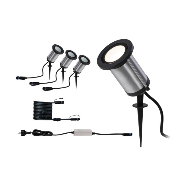 Spot outdoor plug&shine classic kit starter anthracite 3000k 6w 24v ip65