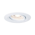 Enc nova mini coin rond orientable led 1x4w 310lm blanc dépoli/alu