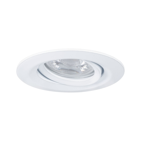 Enc nova mini coin rond orientable led 1x4w 310lm blanc dépoli/alu