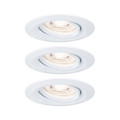 Enc nova mini coin rond orientable led 3x4w 310lm blanc dépoli/alu