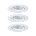 Enc nova mini coin rond orientable led 3x4w 310lm blanc dépoli/alu