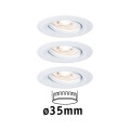 Enc nova mini coin rond orientable led 3x4w 310lm blanc dépoli/alu