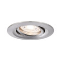 Enc nova mini coin rond orientable led 1x4w 310lm acier brossé/alu