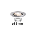 Enc nova mini coin rond orientable led 1x4w 310lm acier brossé/alu