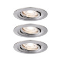 Enc nova mini coin rond orientable led 3x4w 310lm acier brossé/alu