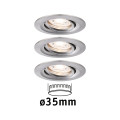 Enc nova mini coin rond orientable led 3x4w 310lm acier brossé/alu