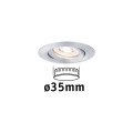 Enc nova mini coin rond orientable led 1x4w 310lm alu tourné/alu