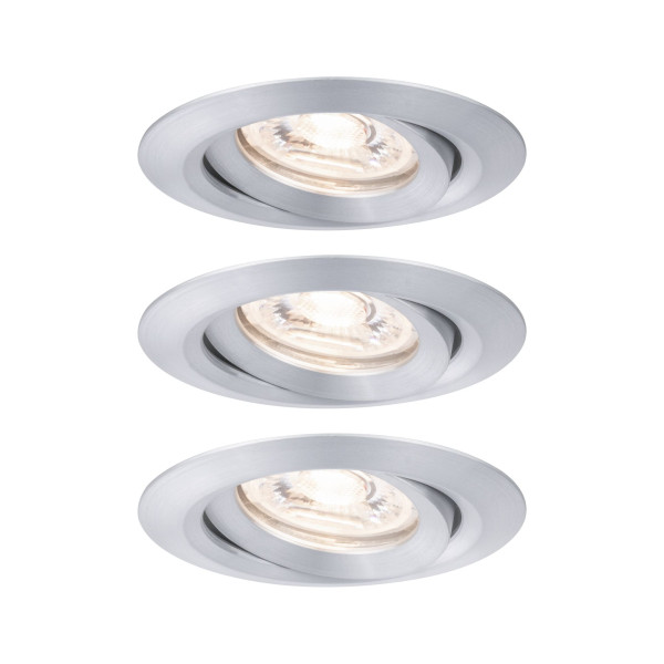 Enc nova mini coin rond orientable led 3x4w 310lm alu tourné/alu