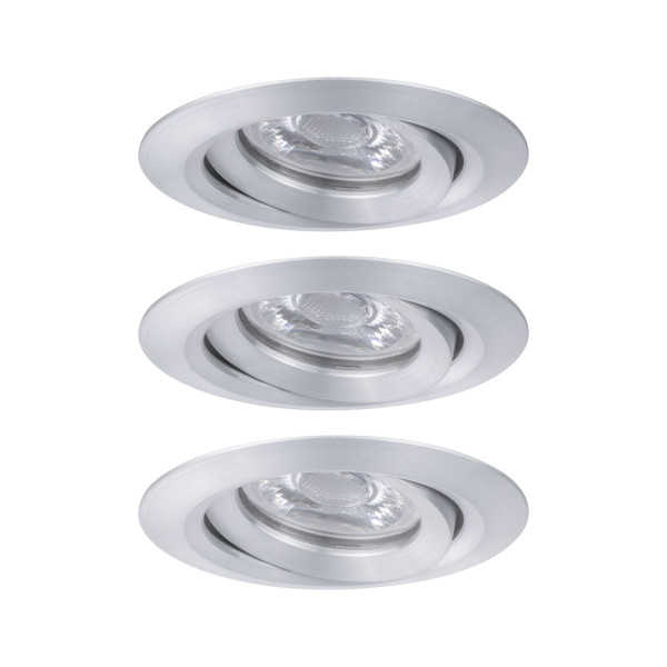 Enc nova mini coin rond orientable led 3x4w 310lm alu tourné/alu