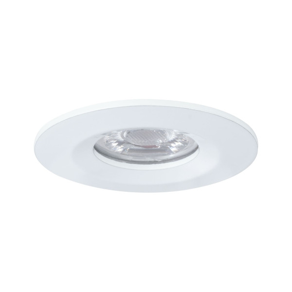 Enc nova mini coin rond fixe ip44 led 1x4w 310lm blanc dépoli/alu