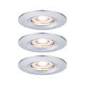 Enc nova mini coin rond fixe ip44 led 3x4w 310lm chrome/alu