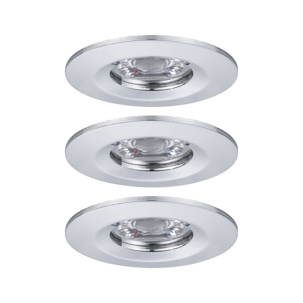 Enc nova mini coin rond fixe ip44 led 3x4w 310lm chrome/alu