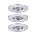 Enc nova mini coin rond fixe ip44 led 3x4w 310lm chrome/alu