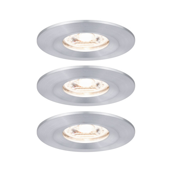 Enc nova mini coin rond fixe ip44 led 3x4w 310lm alu tourné/alu