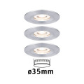 Enc nova mini coin rond fixe ip44 led 3x4w 310lm alu tourné/alu