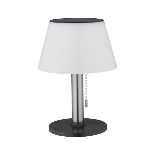 Lampe à poser solaire ext. lillesol ip44 3000k 100lm 3-niv grad inox