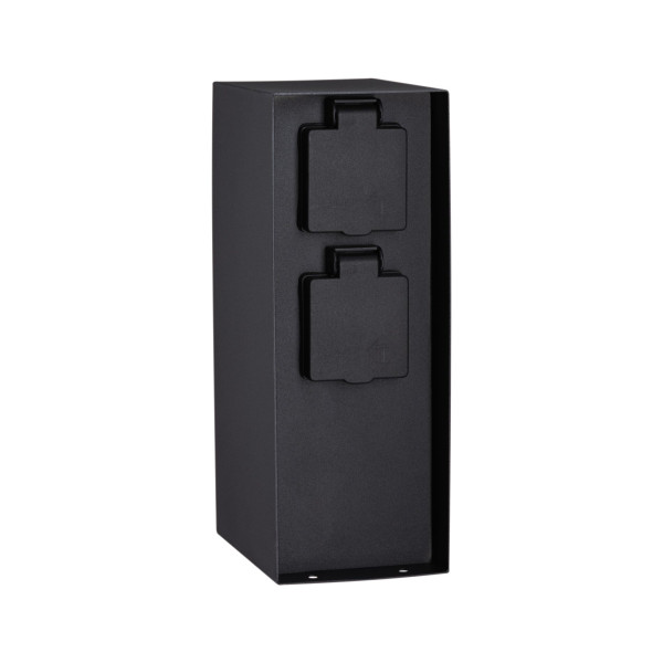 Rio colonne prises extérieur 230 v x 4 ip44 acier inoxydable anthracite