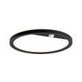 Paulmann outdoor 230v panneau lamina rond pir noir ip44 15w 3000k - 94664