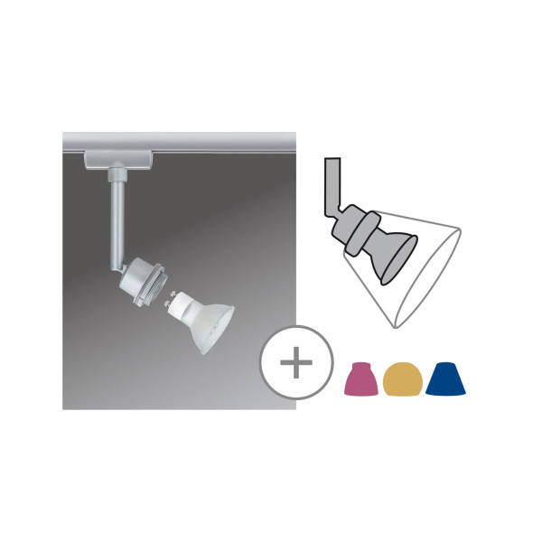 Système rail Paulmann URail LED spot, 1x3,5W, DecoSystems 230V, chrome mate