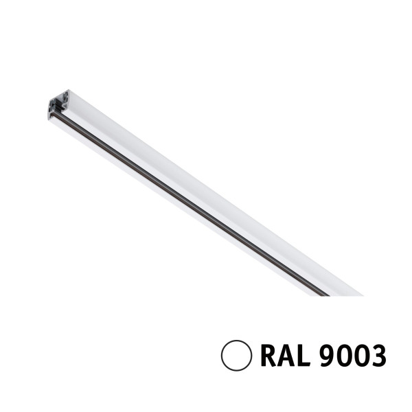 Urail rail 0,1m max1000w blanc signal ral 9003 métal 230v