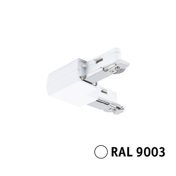 Urail connecteur en l 125mm max1000w blanc signal ral9003 métal 230v