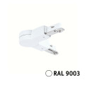 Urail connecteur articulé max1000w blanc signal ral9003 230v