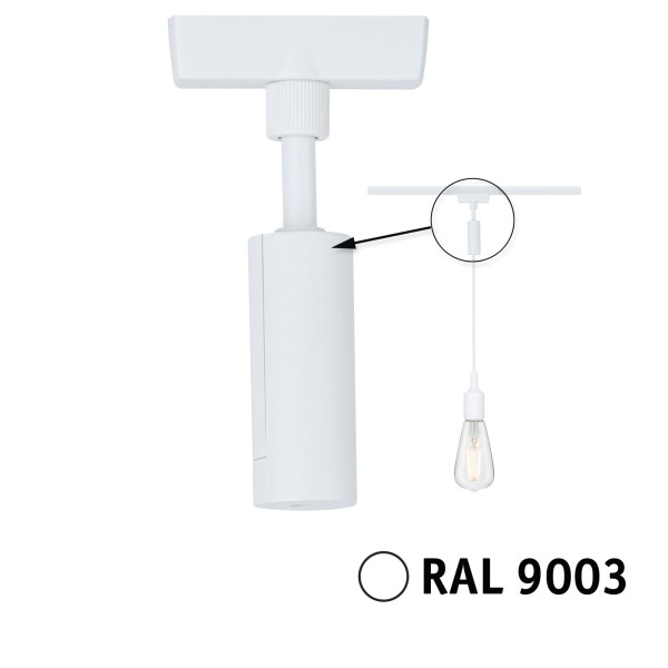 Urail adaptateur suspension universel max3kg blanc signal ral9003 métal 230v