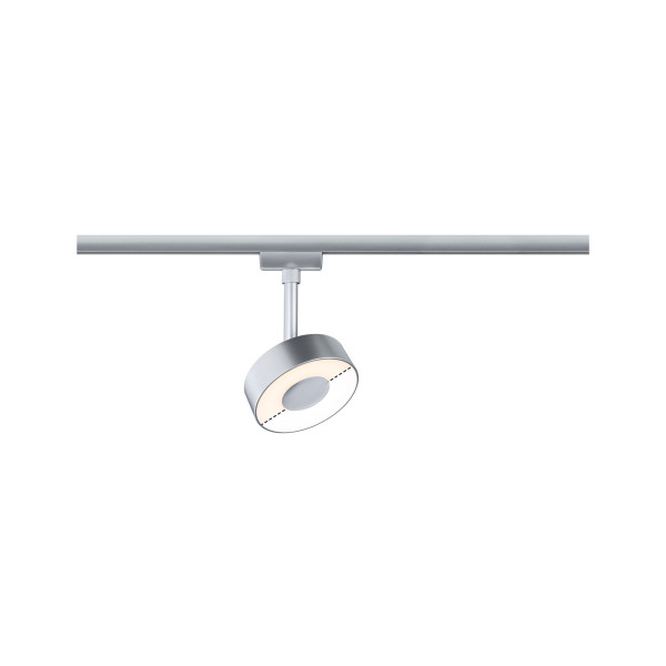 Spot urail circle 2stepwhite 5w chrome dép 230v métal/plastique