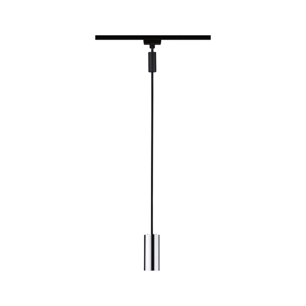 Suspension urail 2easy basic max, 20w e27 noir mat/chrome 230v métal/plastique