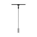 Suspension urail 2easy basic max, 20w e27 noir mat/chrome 230v métal/plastique