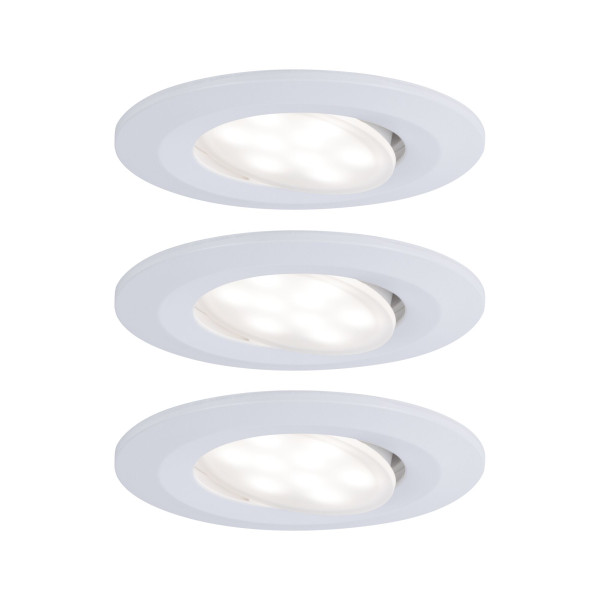 Kit enc vali bbc/ip65 rond orientable led 3x680lm 3000k 6,5w 230v blanc dépoli