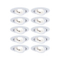 Encastré orientable 70° d.82mm led intégrée x10 4,8w 580lm 3000k blanc 230v