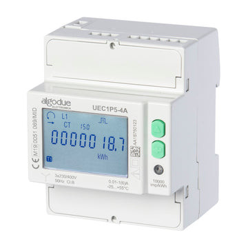 Compteur électrique modulaire - tétra 5 ou 1 a (tc) - mid - double tarif - rs485