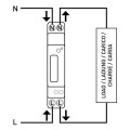 Compteur électrique modulaire - monophasé 40a - mid - rs485 modbus - uem40-2c r