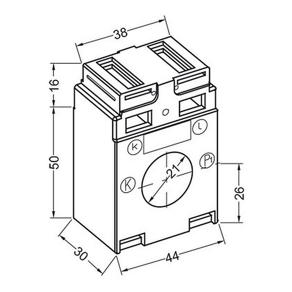 Polier Transformateur de courant diam 21 mm 100/5A classe 1 2.5VA