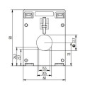 Transformateur intensité - 100/5 a - fam rm60-e2a - 22.7 mm - cl 0.5s - 1 va