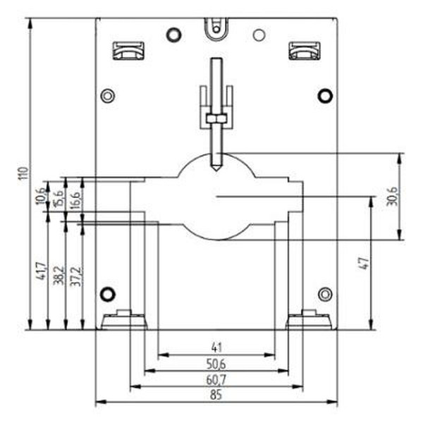 Transformateur intensité - 1000/5 a - fam rm85-e6a - 30.6 mm - cl 0.2s - 5 va