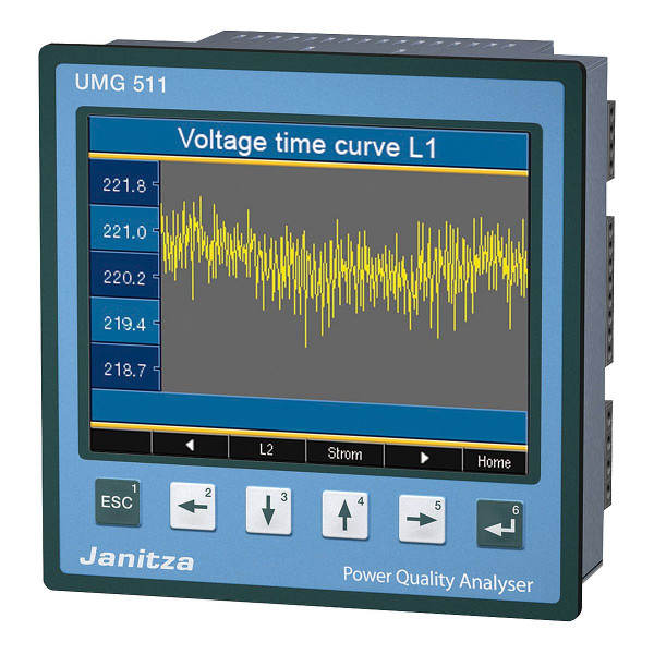 Centrale umg 511 tri/tétra 256 mo de mémoire qualimétrie (en 50160) certifiée cl a 8 ent. / 5 sor. num. comm. rs485/ethernet (modbus) profibus passerelle ethernet serveur web mail embarqué ce