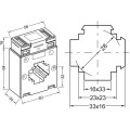 Polier Transformateur de courant diam 28 mm 100/5A classe 1 2.5VA